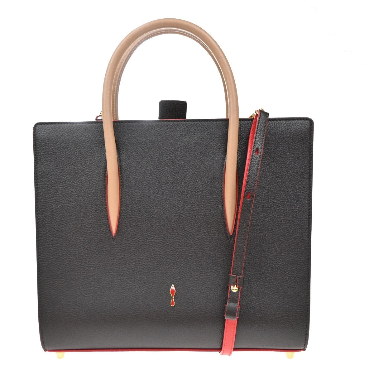 Christian Louboutin Paloma Printed Leather Brown Bag