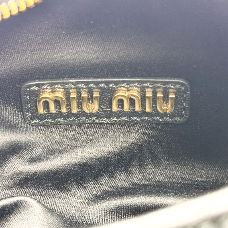 Miu Miu Wander Hobo Matelasse Leather Black