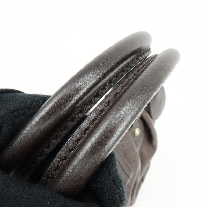 Gucci Sukey Top Handle Satchel Guccissima Leather Brown