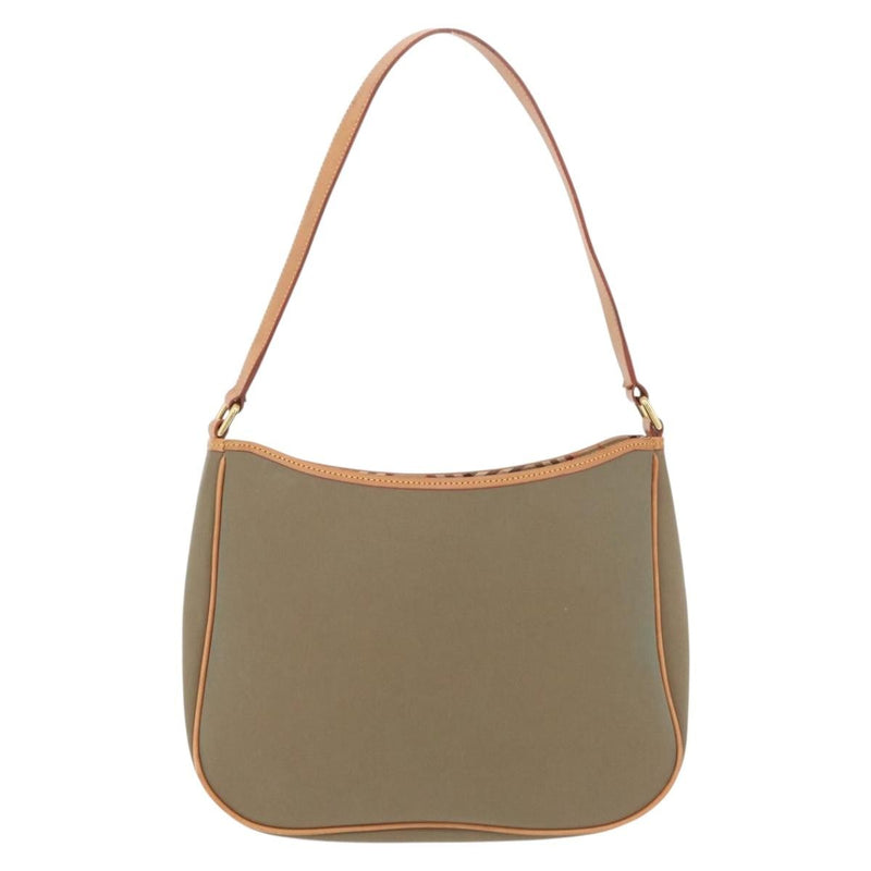 Burberry Shoulder Bag Nova Check Coated Canvas Khaki