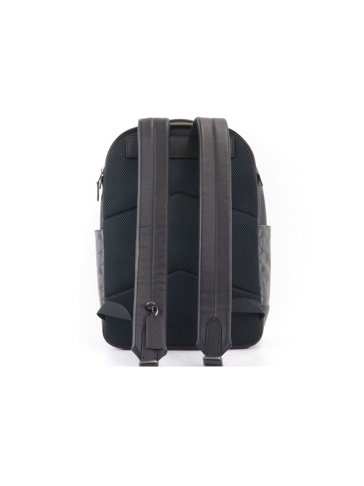 Coach Signature Coated Canvas Backpack — Gray