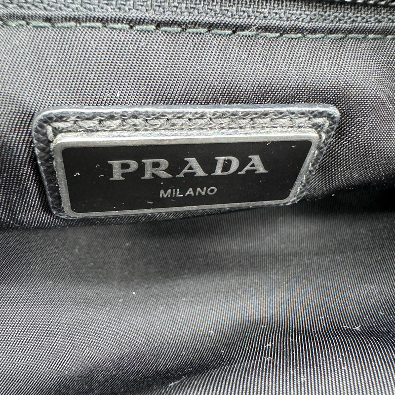 Prada Technical Zip Tessuto Burgundy Nylon Bag