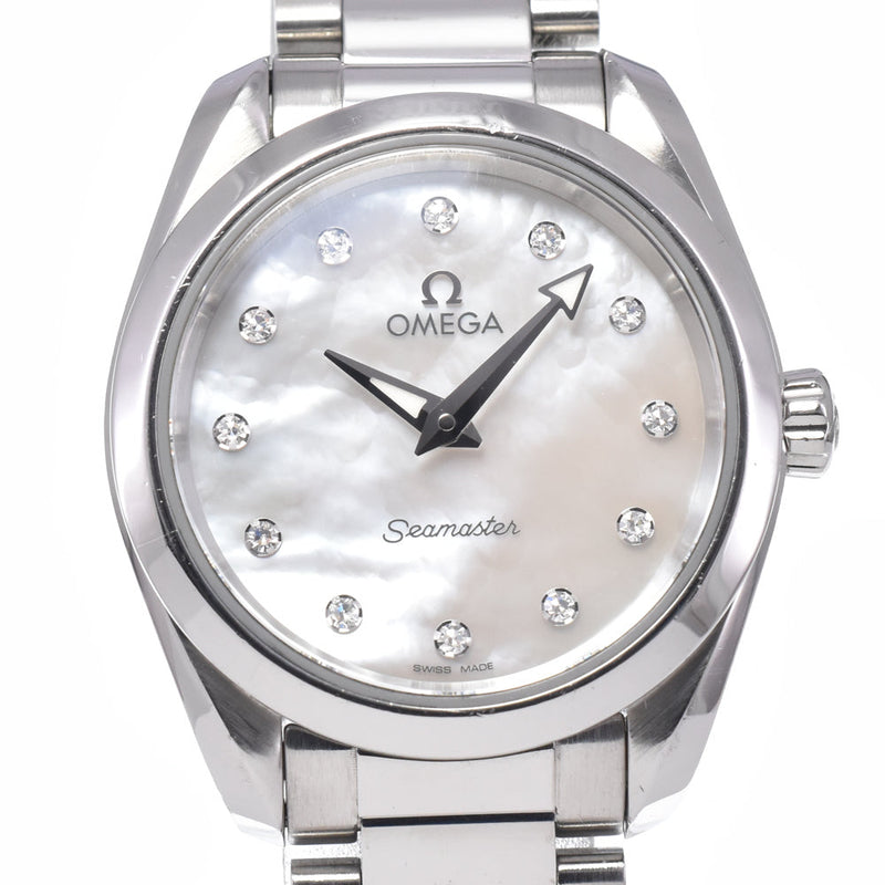 Omega Seamaster Aqua Terra 150m Quartz Stainless Steel With Diamond Markers And Mother Of Pearl Watches