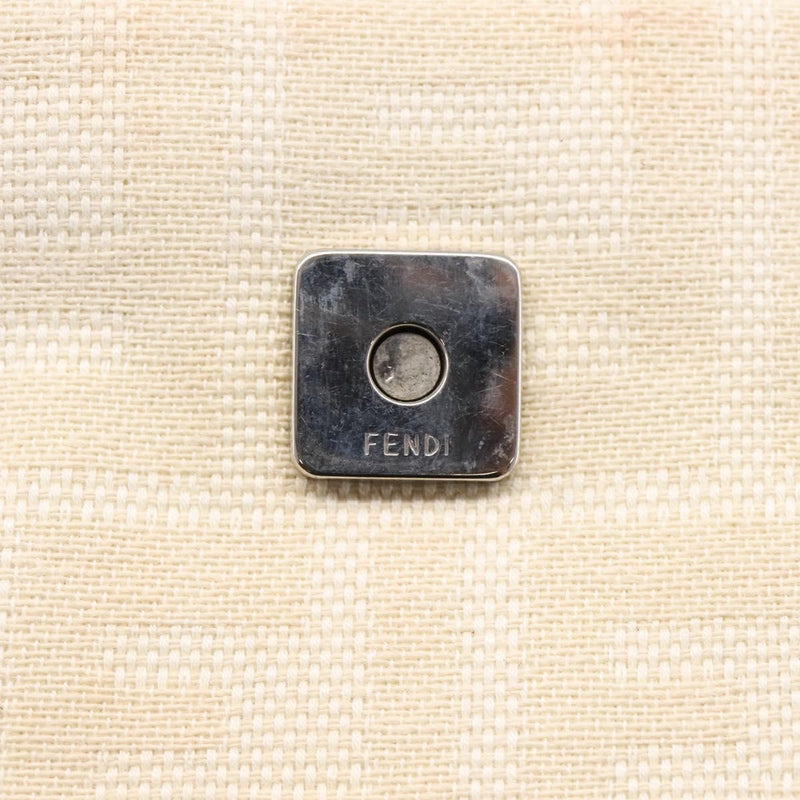 Fendi Baguette Pochette Zucca Canvas Neutral Bag