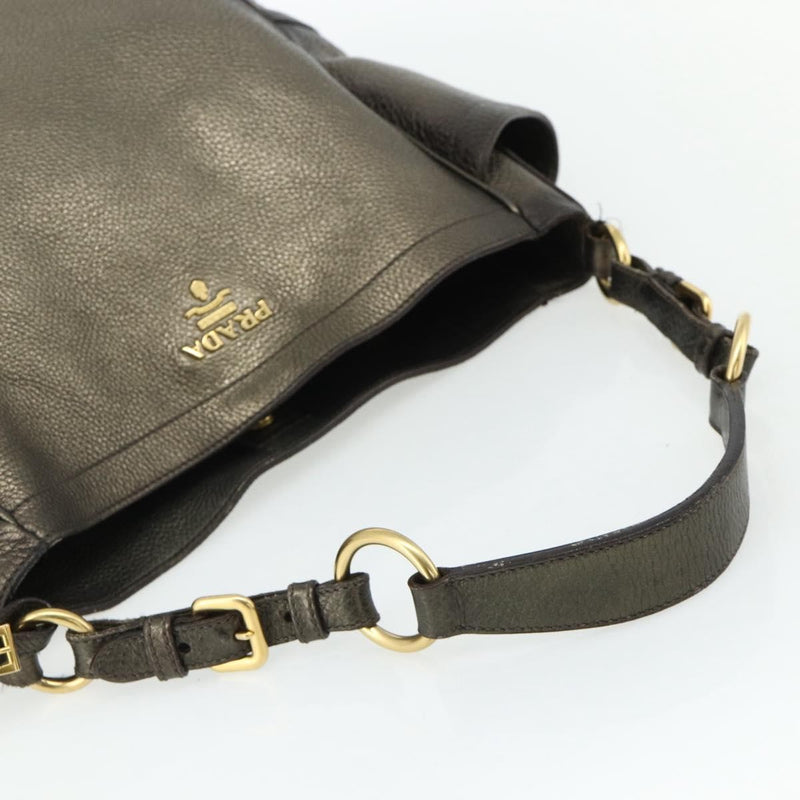 Prada Side Pocket Hobo Vitello Daino Gold Leather