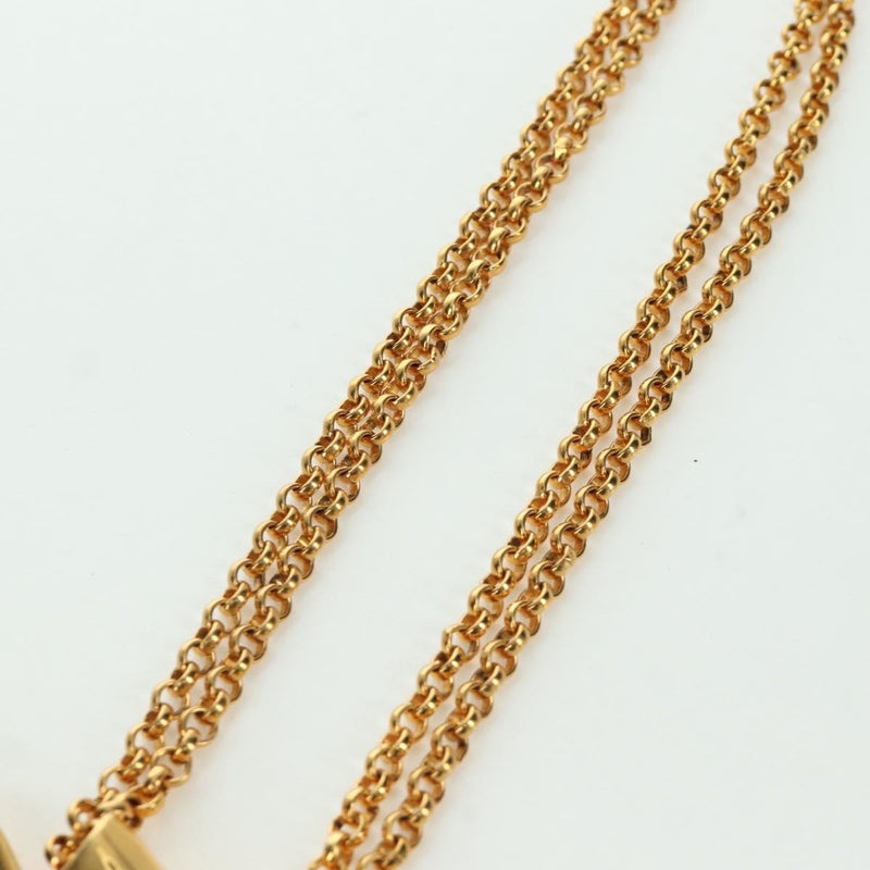 Chanel Vintage Cc Heart Pendant Long Metal Gold Bijoux