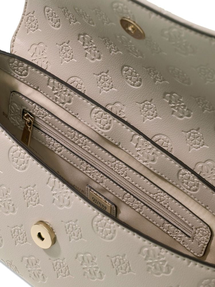Guess Carmella Crossbody Bag — Beige Polyurethane
