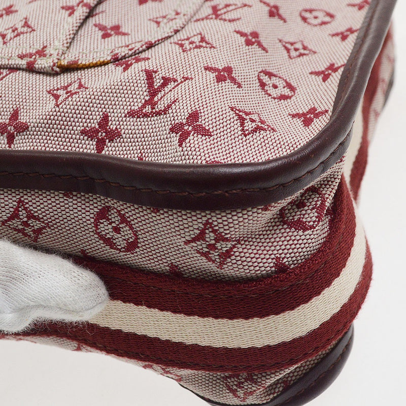 Louis Vuitton Mary Kate Messenger Mini Lin Burgundy Canvas