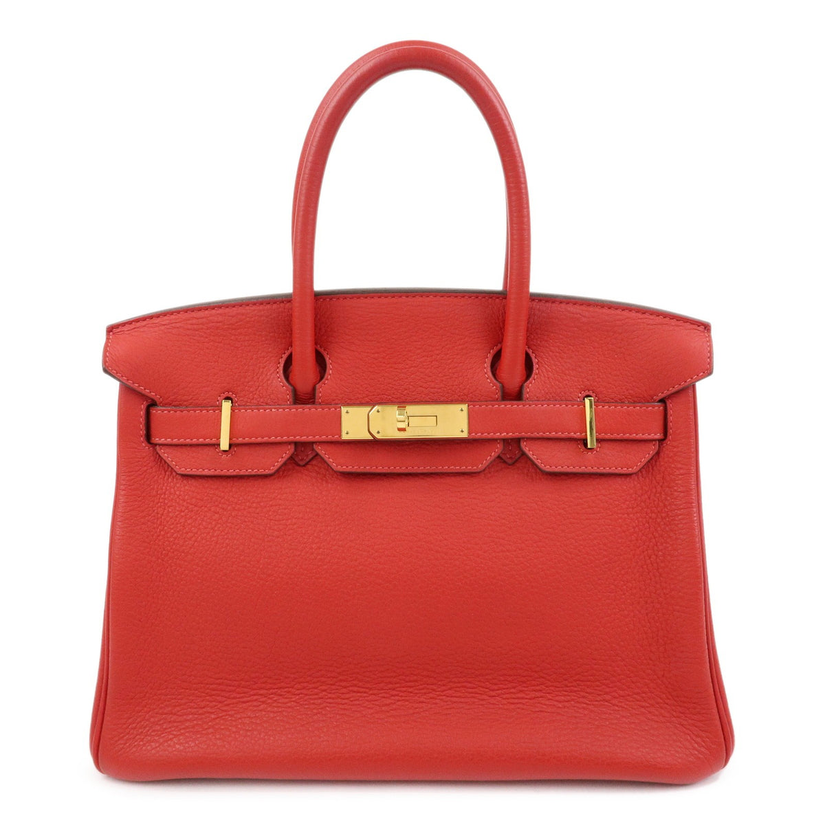 Hermes Birkin Red Togo With Gold Hardware Leather Bag