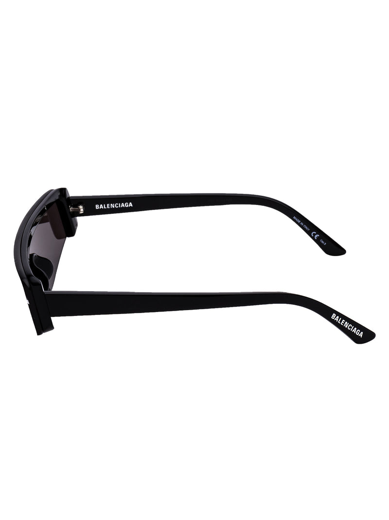 Balenciaga Bb0003s Sculpted Acetate Sunglasses — Black