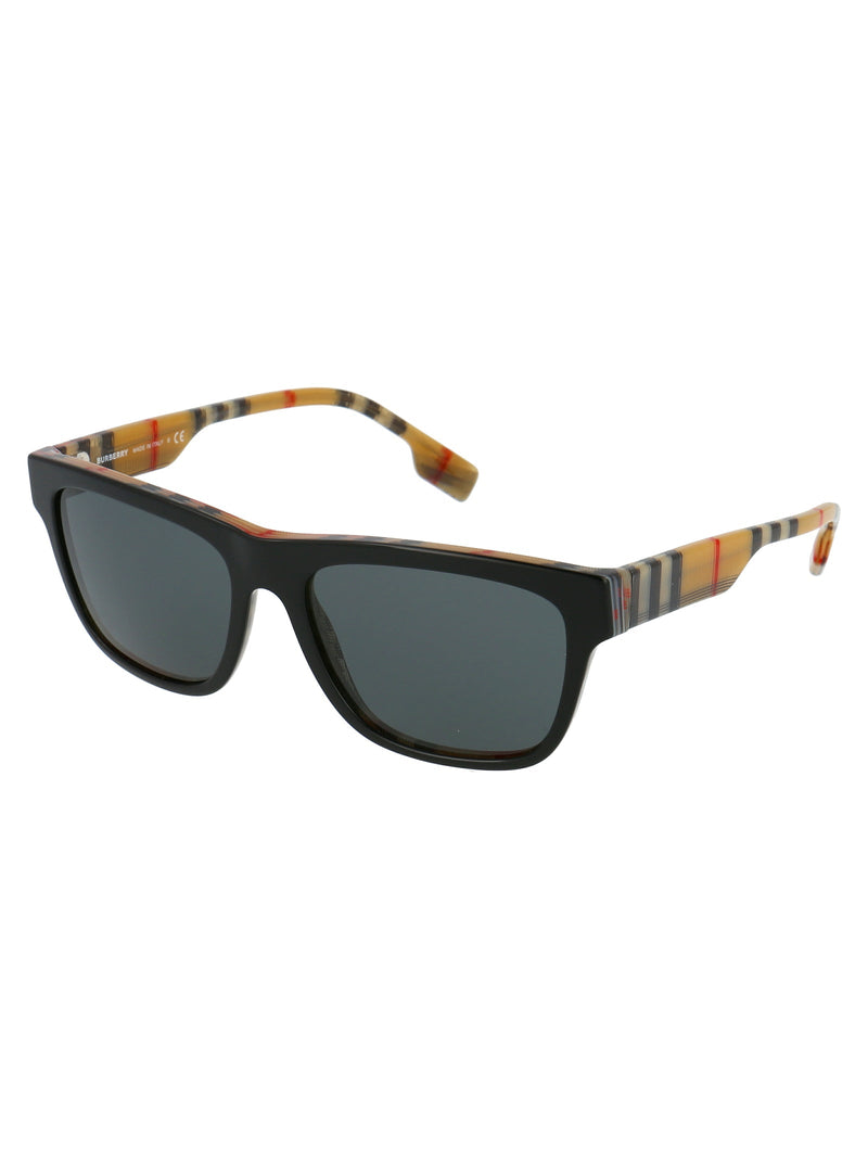 Burberry 0be4293 Vintage Check Acetate Sunglasses — Black
