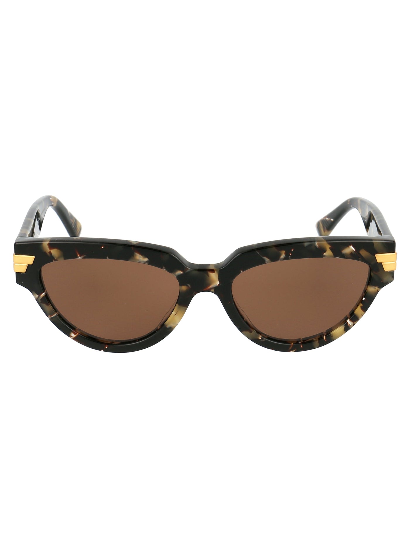 Bottega Veneta Bv1035s Havana Acetate Cat-Eye Sunglasses — Brown
