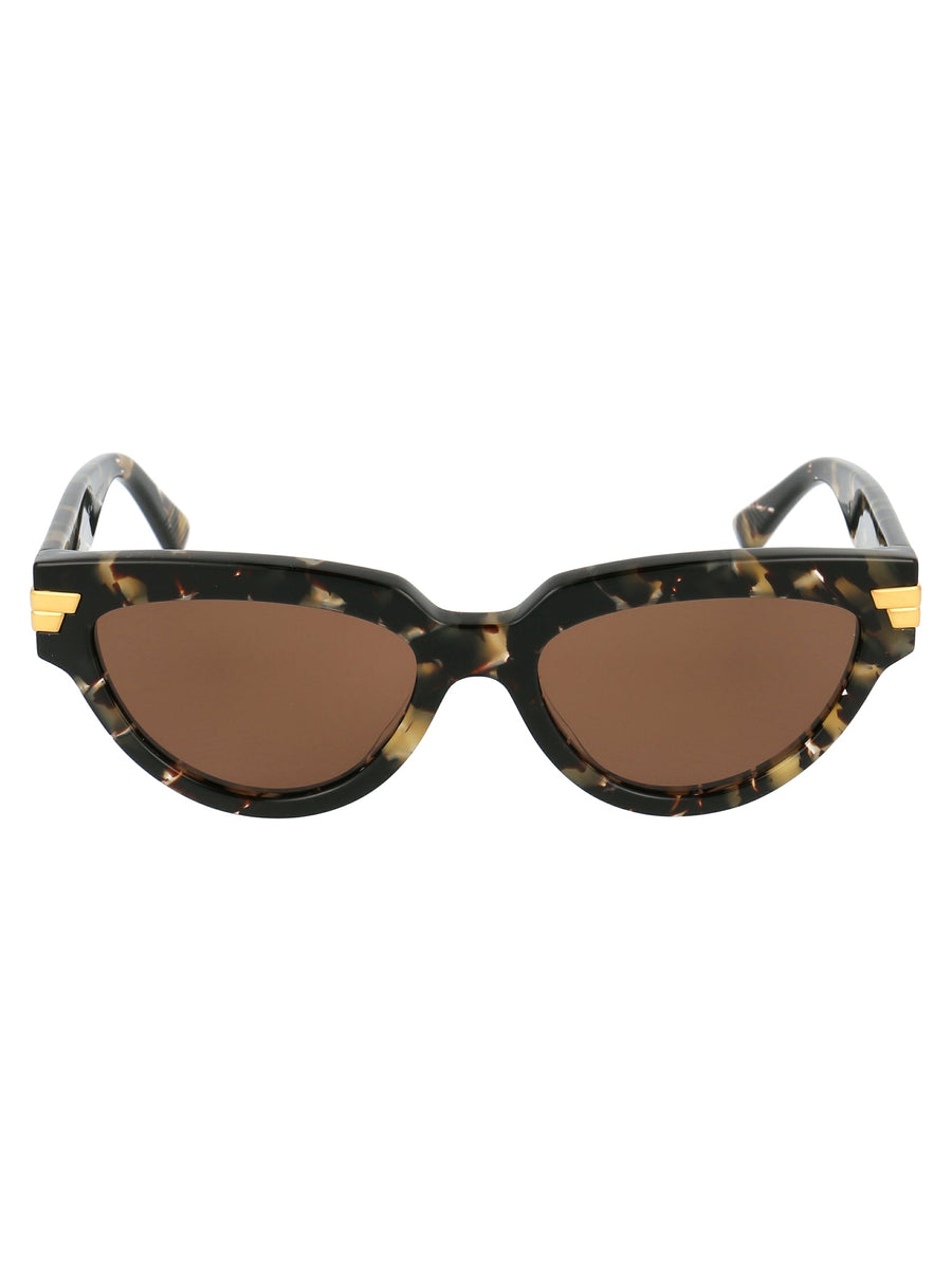 Bottega Veneta Bv1035s Havana Acetate Cat-Eye Sunglasses — Brown