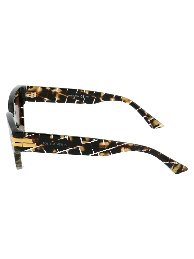 Bottega Veneta Bv1035s Havana Acetate Cat-Eye Sunglasses — Brown