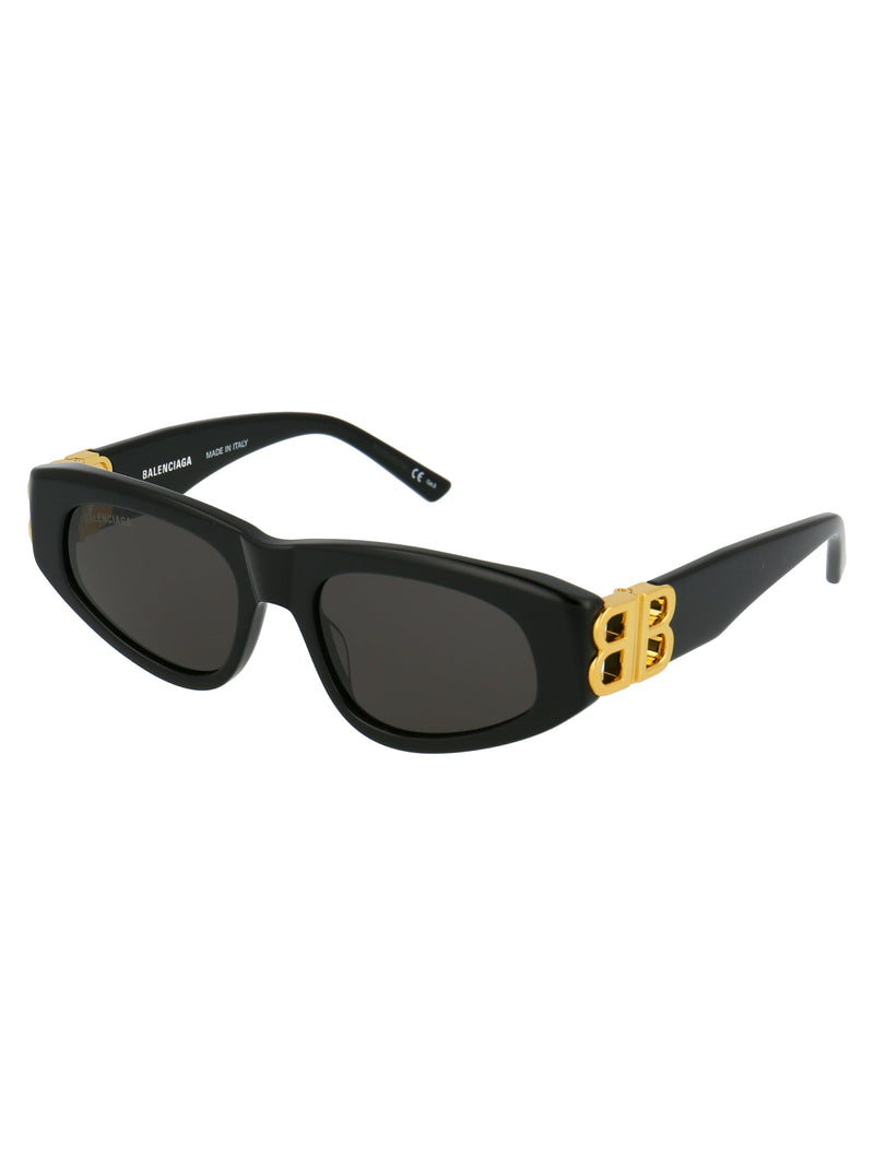 Balenciaga Bb0095s Metal-Frame Sunglasses — Black