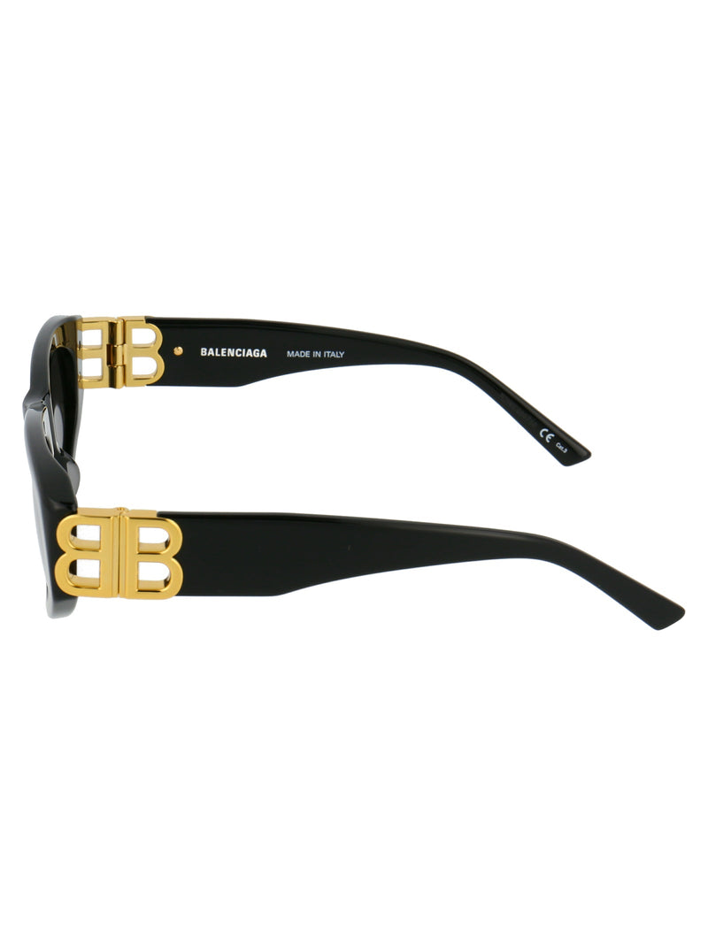 Balenciaga Bb0095s Metal-Frame Sunglasses — Black