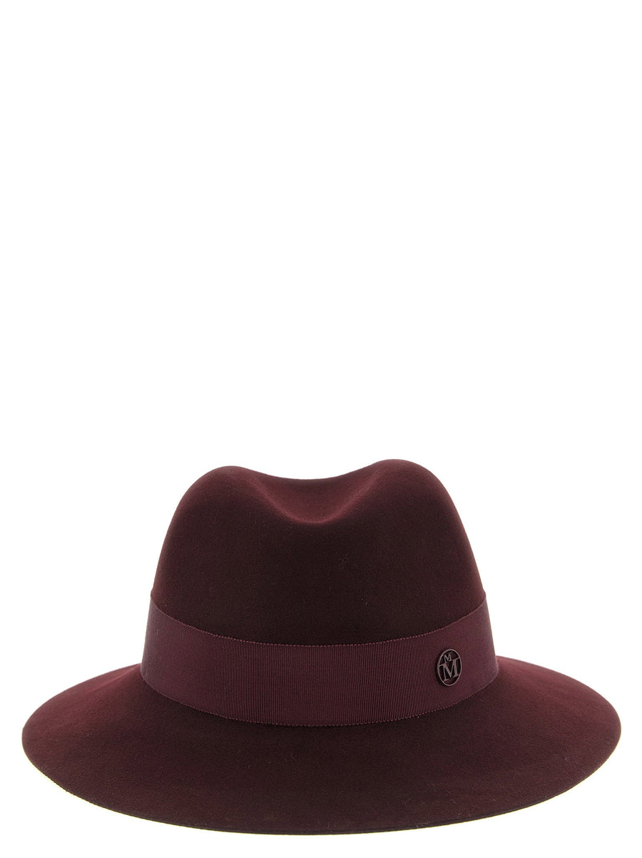Maison Michel Fedora — Burgundy Pure Wool Felt Fedoras