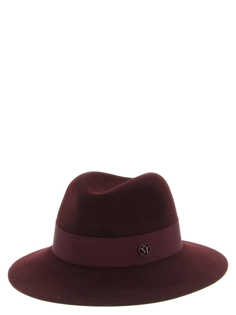 Maison Michel Fedora — Burgundy Pure Wool Felt Fedoras