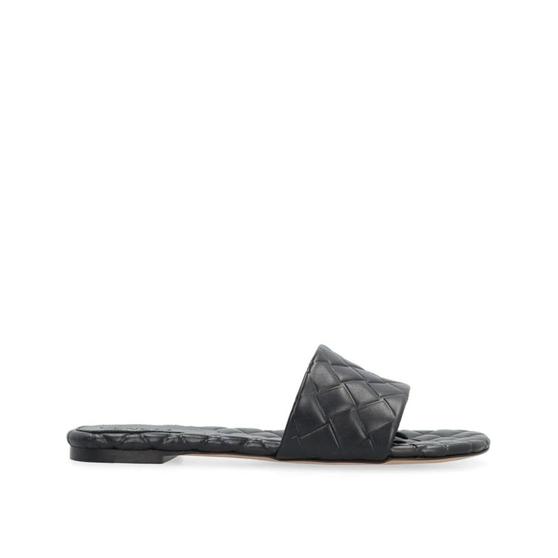 Black Lamb Leather Mules