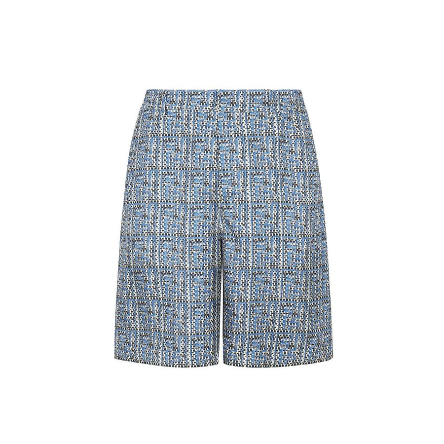 Blue Silk Knee Length