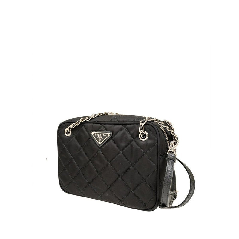Prada Quilted Nylon Crossbody Bag — Black