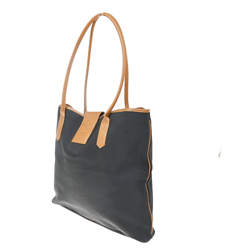 Saint Laurent Vintage Shoulder Bag Leather Black Pvc