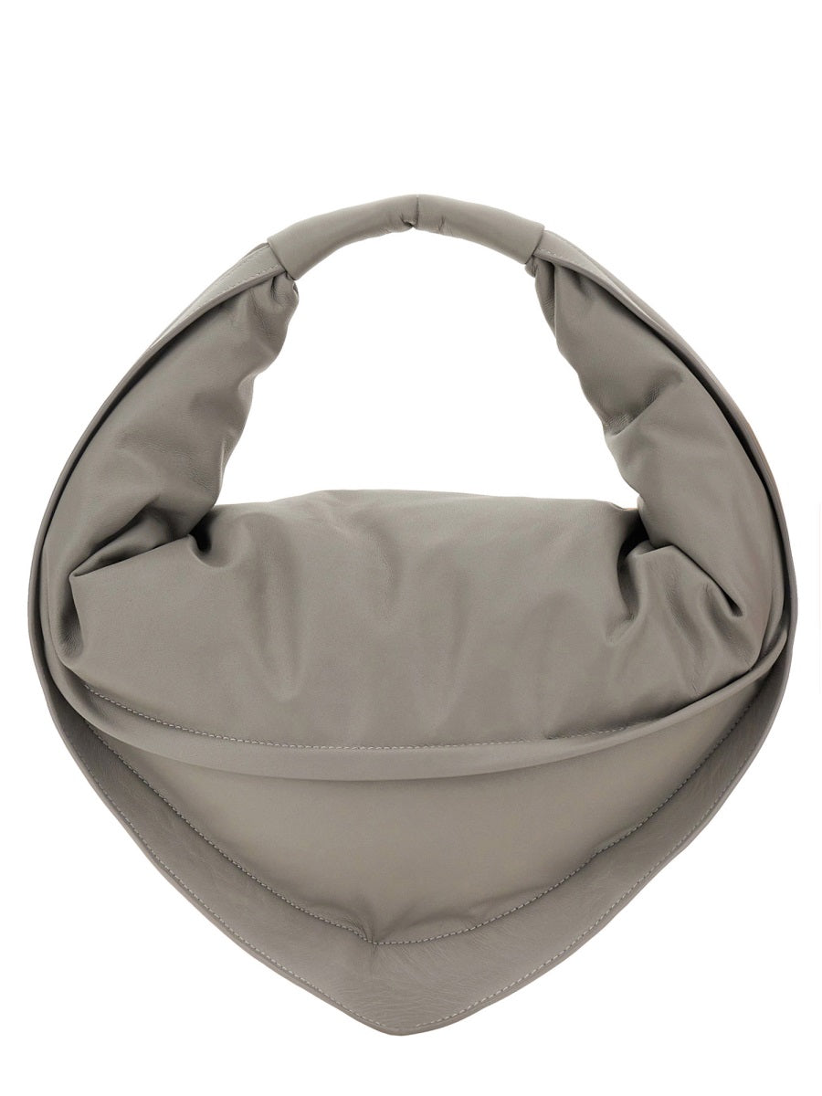 Federico Cina Tortellini Shoulder Bag — Gray Calfskin
