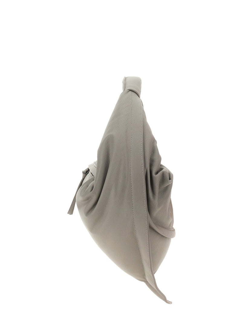 Federico Cina Tortellini Shoulder Bag — Gray Calfskin