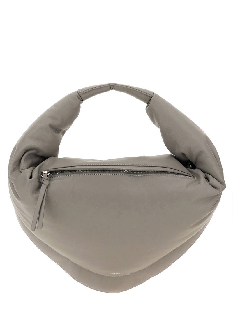 Federico Cina Tortellini Shoulder Bag — Gray Calfskin
