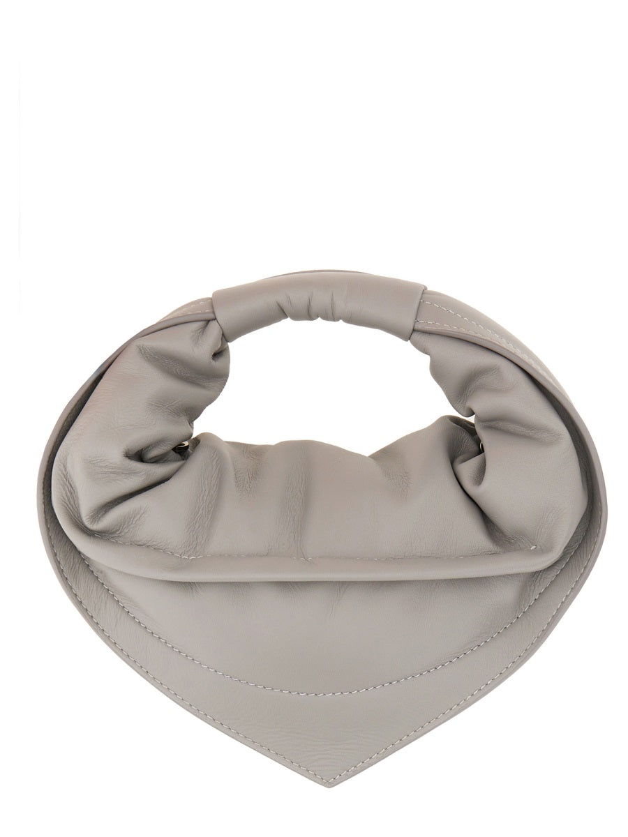 Federico Cina Tortellino Top Handle Bag — Gray Calfskin