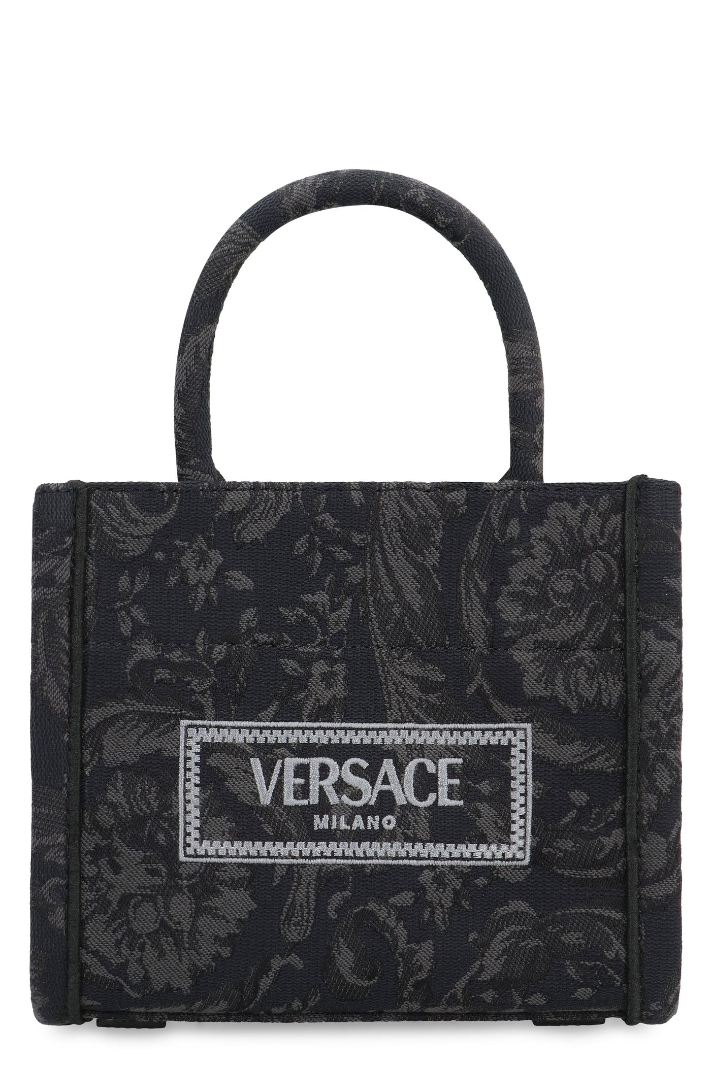 Versace Athena Top Handle Bag — Black Polyamide