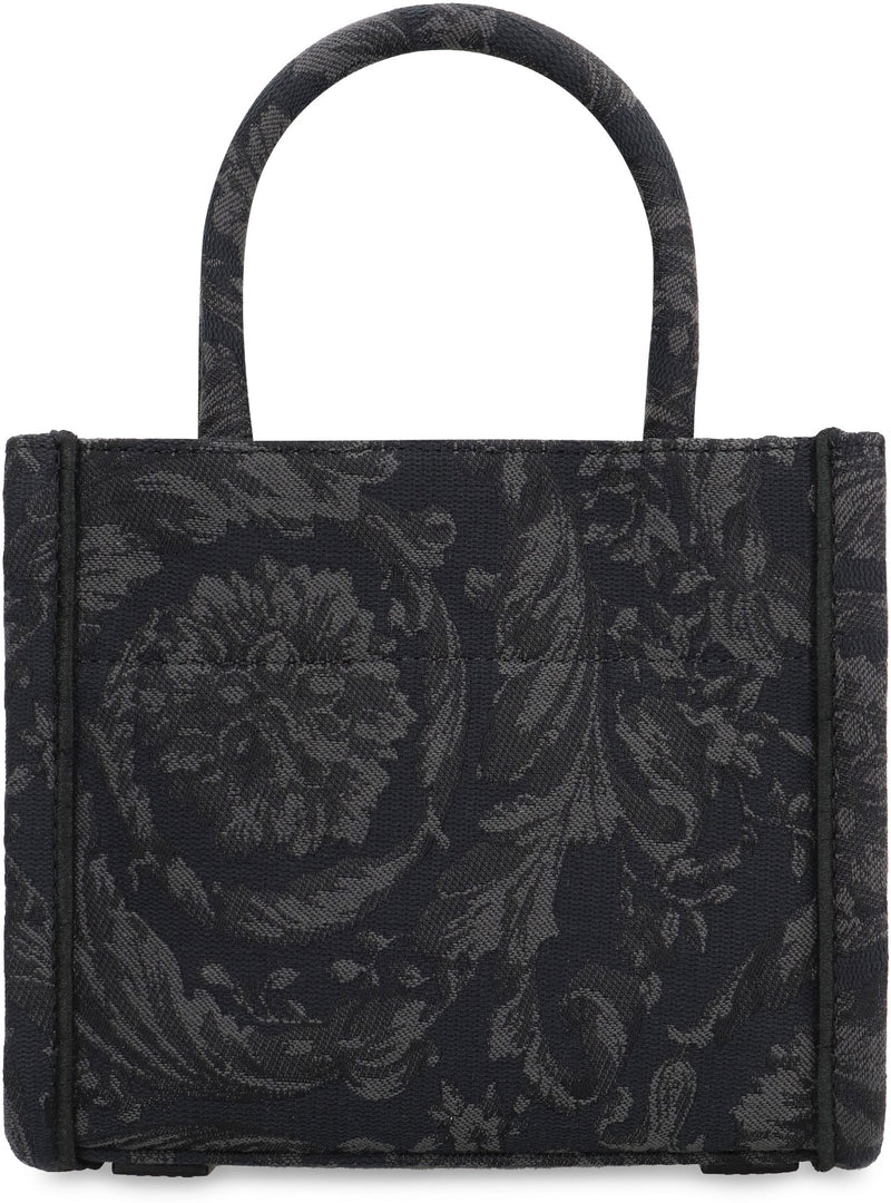Versace Athena Top Handle Bag — Black Polyamide