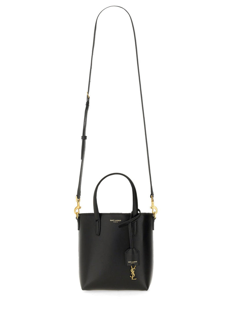 Saint Laurent Toy Shopping Mini Bag — Black Calfskin