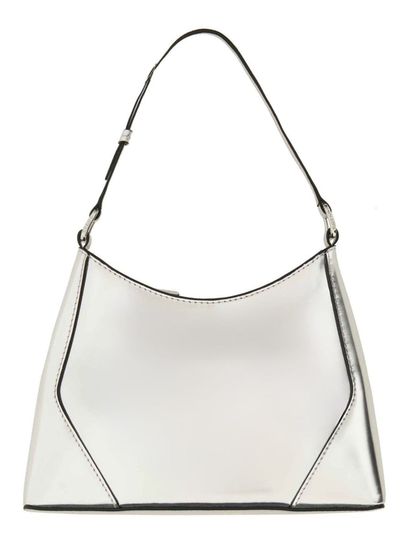 Staud Linda Shoulder Bag — Silver Cow Leather (bos Taurus)