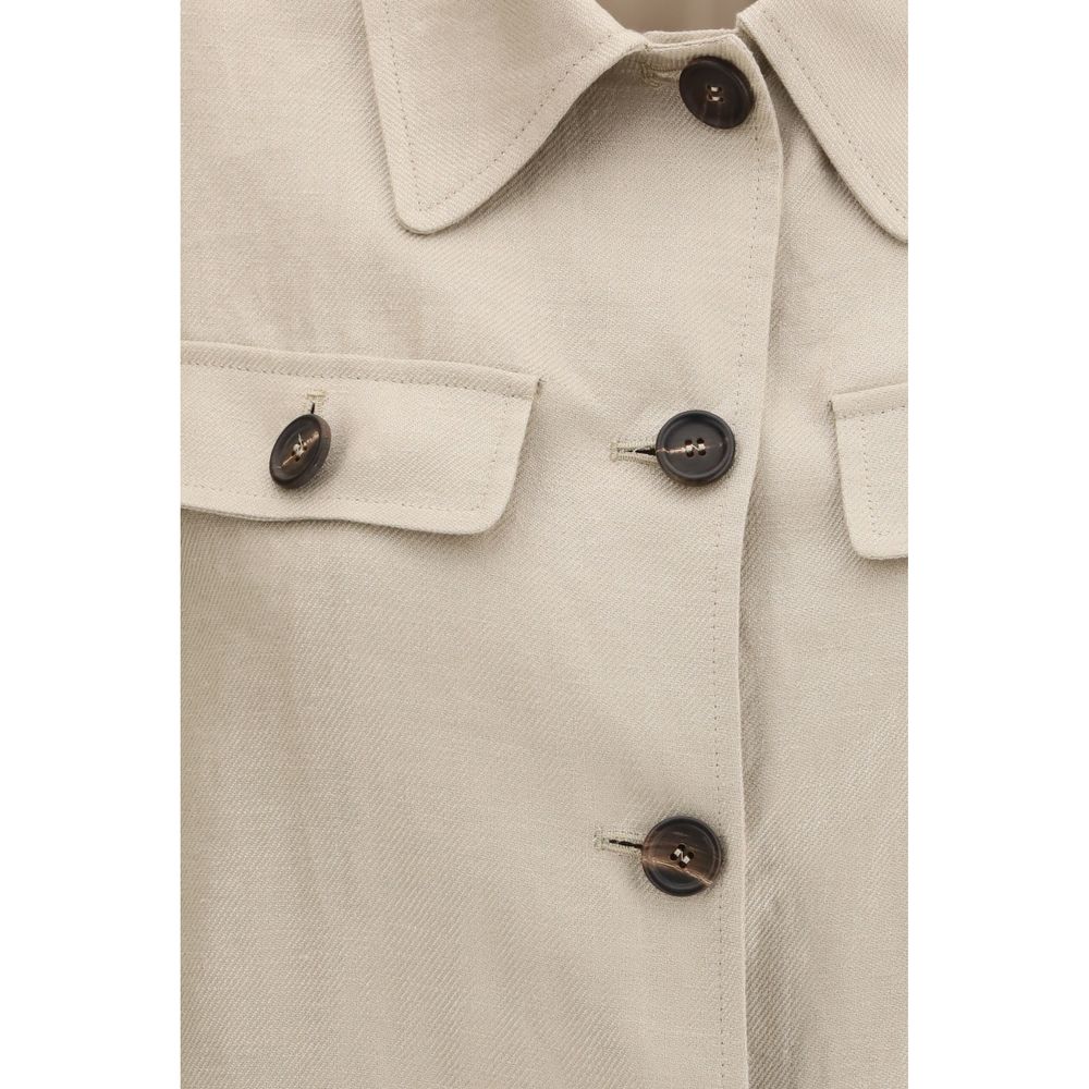 Beige Linen Clothing