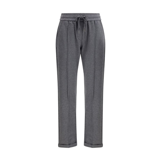 Gray Cotton Athletic Pants