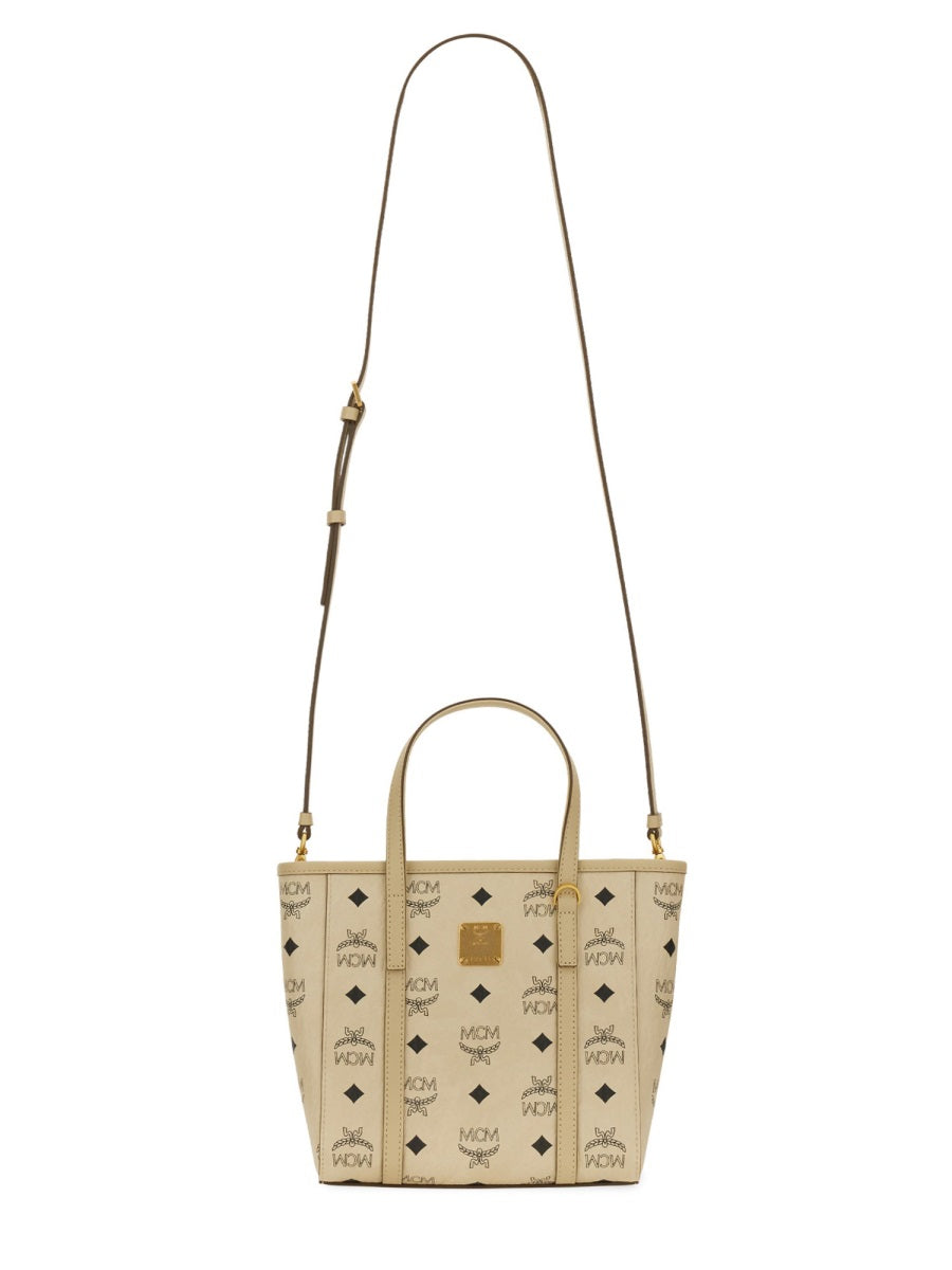 Mcm Toni Shoulder Bag — Beige Polyurethane