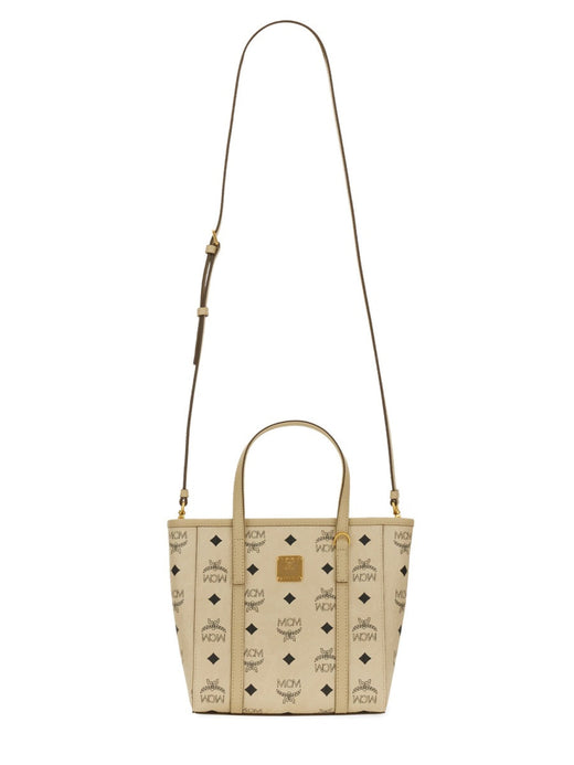 Mcm Toni Shoulder Bag — Beige Polyurethane