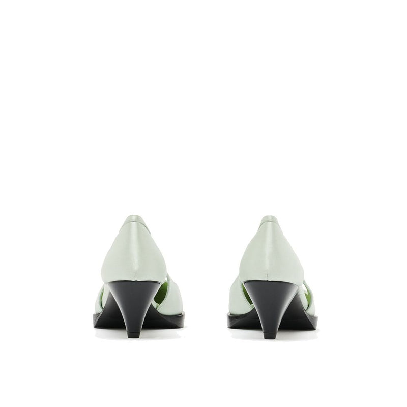 Bicolor Silk High Heel Pumps