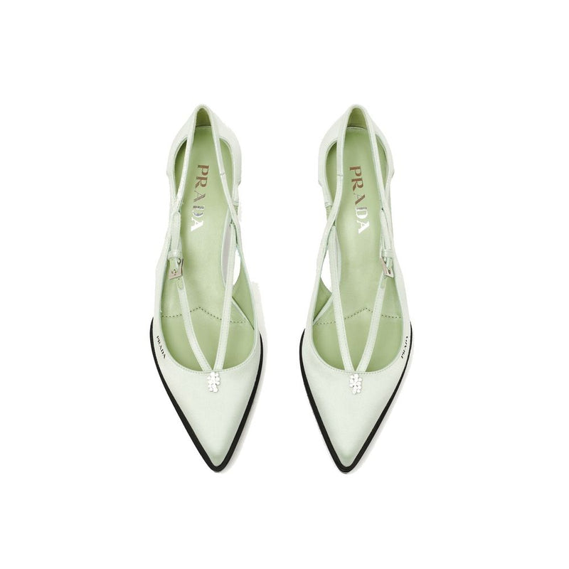 Bicolor Silk High Heel Pumps