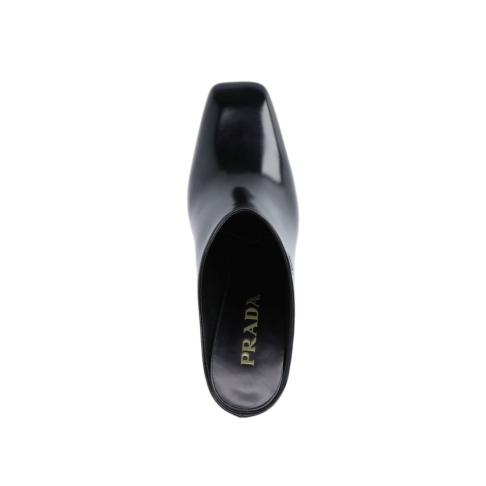 Black Calfskin Mules