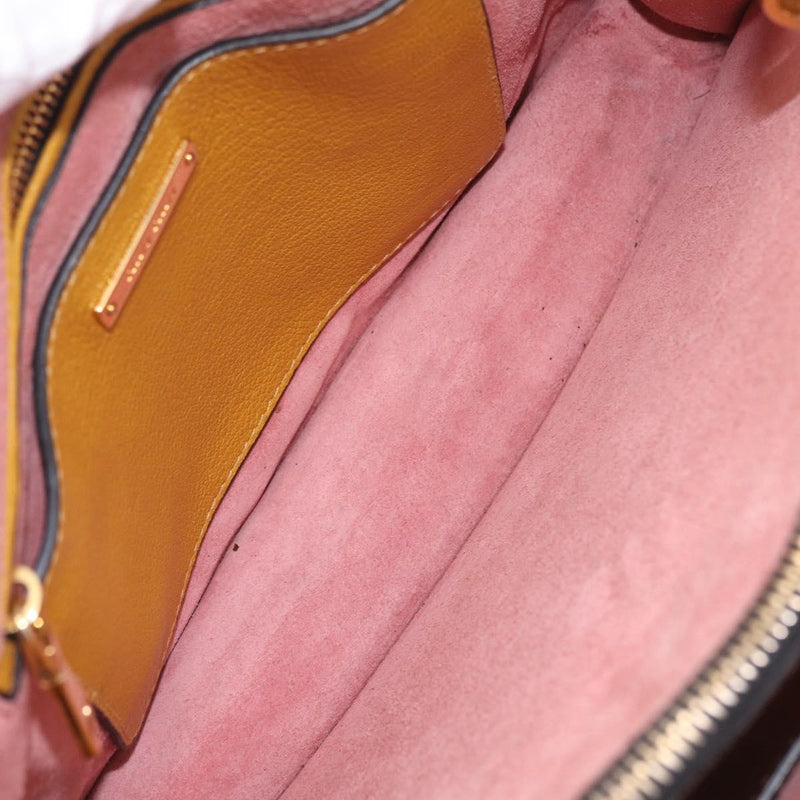 Miu Miu Madras Convertible Compartment Leather Yellow Bag