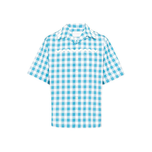 Blue Cotton Pattern Shirt