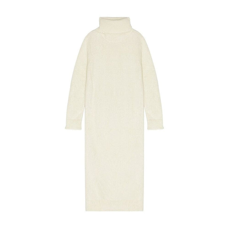 White Mohair Casual Dress