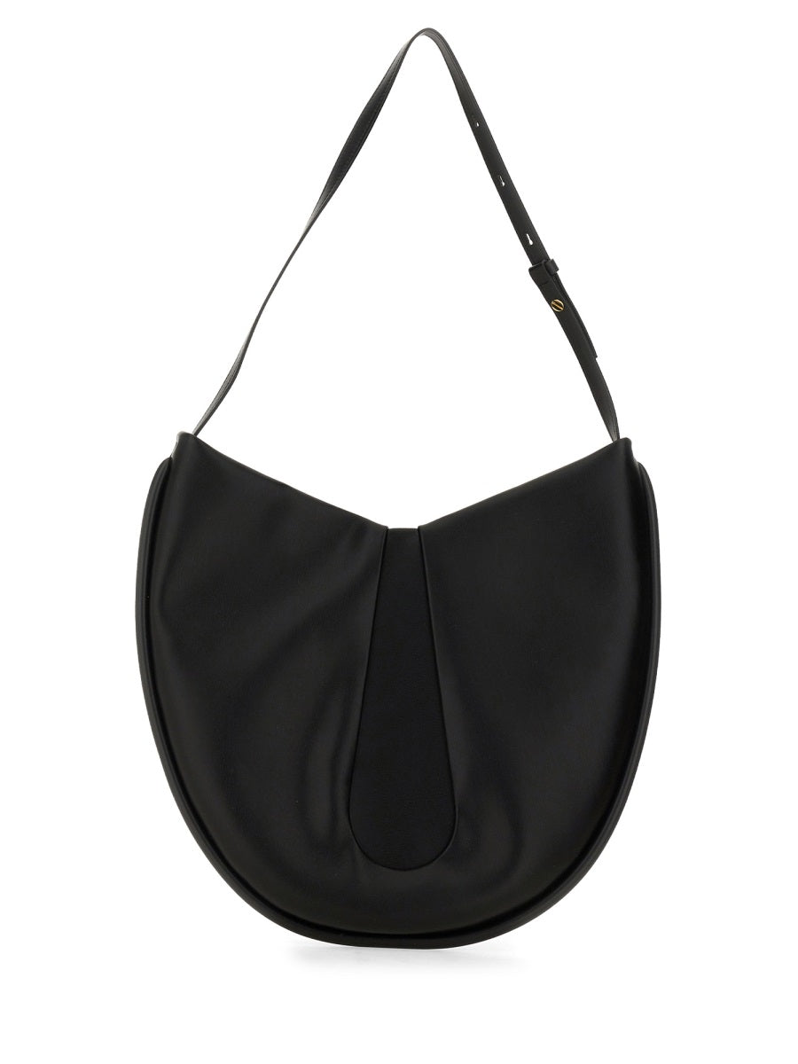 Themoirè Tike Shoulder Bag — Black Polyurethane