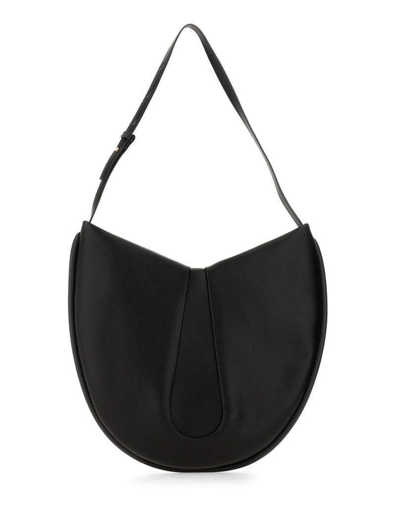 Themoirè Tike Shoulder Bag — Black Polyurethane