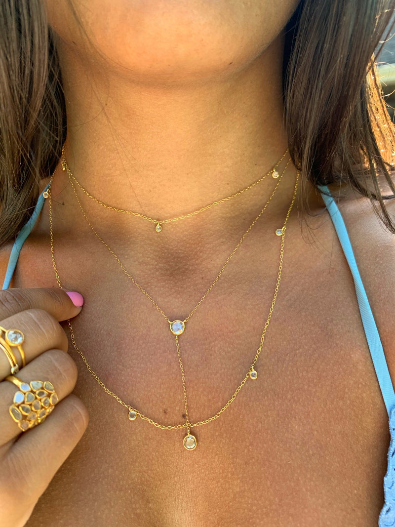 Rock & Divine Dawn Collection Sunshine Diamond Necklace 18k Yellow Gold