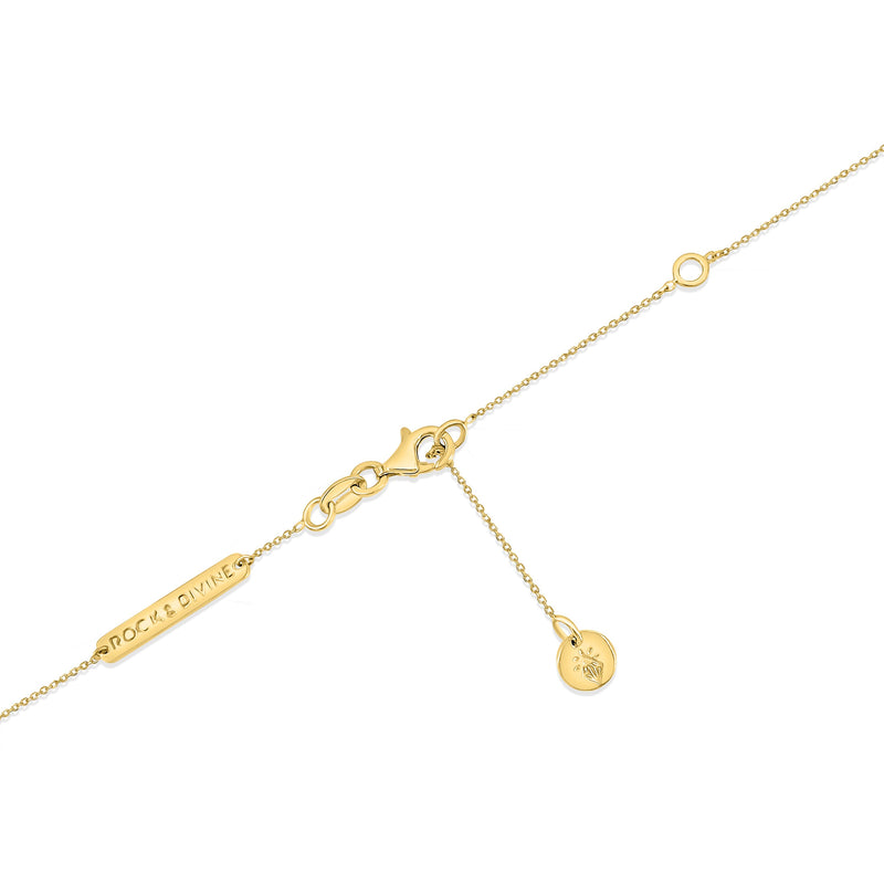Rock & Divine Dawn Collection Sunshine Diamond Necklace 18k Yellow Gold