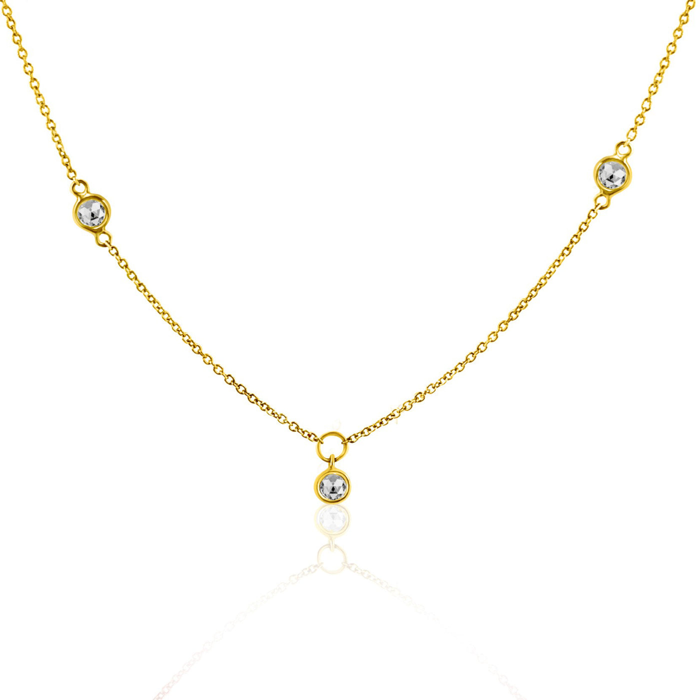 Rock & Divine Dawn Collection Sunshine Diamond Necklace 18k Yellow Gold