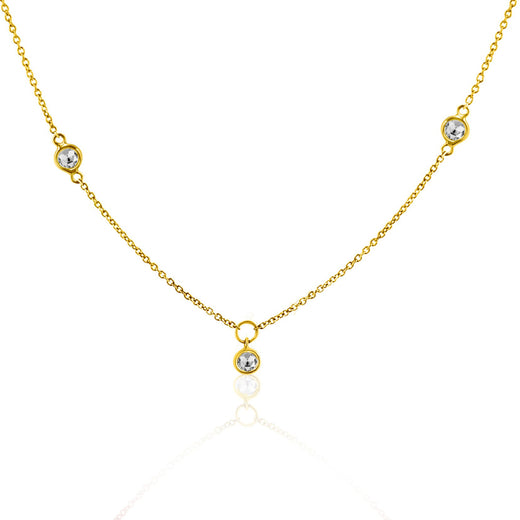 Rock & Divine Dawn Collection Sunshine Diamond Necklace 18k Yellow Gold